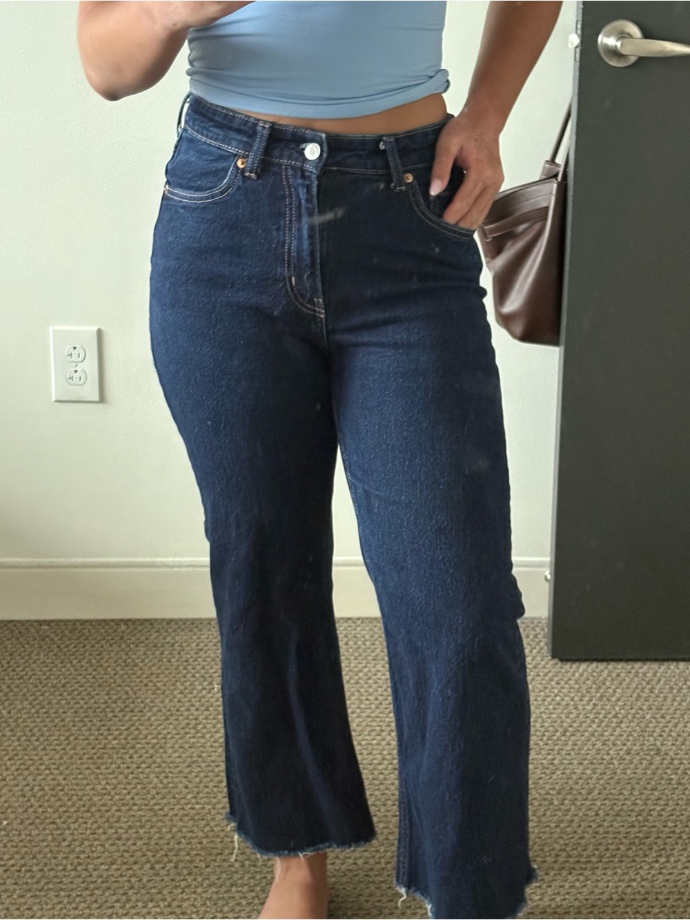 H&M High Waisted Wide Leg Jeans